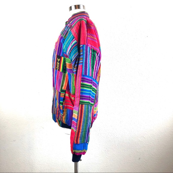 Monny’s Colorful Patterned Zip Coat - Picture 3 of 7